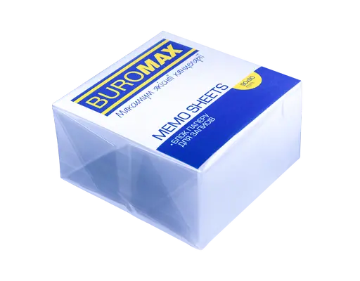 Блок білого паперу для нотаток Buromax 90х90х50мм.,непроклеєний (BM.2215)