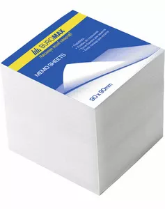 Блок білого паперу для нотаток Buromax 90х90х90мм. непроклеєний (BM.2219)