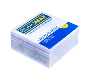 Блок паперу для нотаток "Веселка" Buromax 90х90х40мм проклеєний (BM.2244)