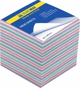 Блок паперу для нотаток "Зебра" Buromax 90х90х40мм проклеєний (BM.2264)
