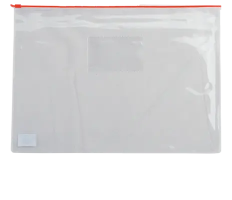Папка на застібку zip-lock Buromax A5 червоний прозорий 160 мкм. (BM.3947-05)