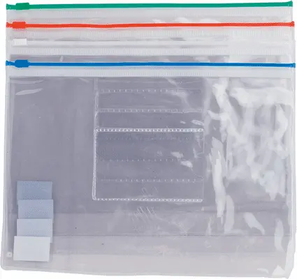 Папка на застібку zip-lock Buromax A5 асорті прозорий 160 мкм. (BM.3947-99)