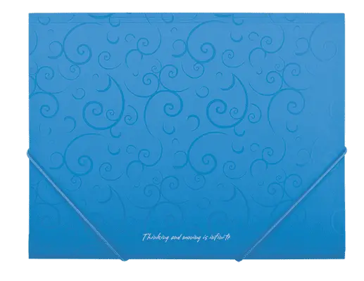 Папка на гумках Buromax BAROCCO блакитний А5 550 мкм. (BM.3902-14)