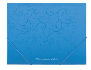 Папка на гумках Buromax BAROCCO блакитний А5 550 мкм. (BM.3902-14)