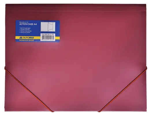 Папка на гумках Buromax A4 червоний 550 мкм. (BM.3913-05)