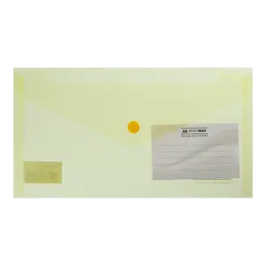 Папка-конверт Buromax TRAVEL DL жовтий прозорий 170 мкм. (BM.3938-08)