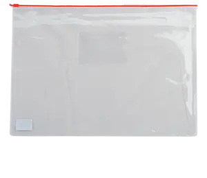 Папка на застібку zip-lock Buromax A4 червоний прозорий 160 мкм. (BM.3946-05)