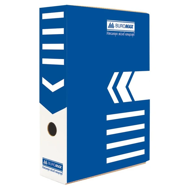 Бокс для архівації документів Buromax 350х250х80 мм синій (BM.3260-02)