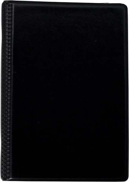 Візитниця книга Buromax на кільцях 120 шт. вініл 120х245 мм. чорний (BM.3541-01)