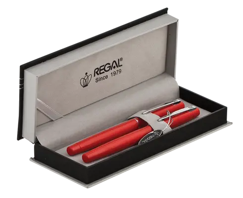 Комплект ручок Regal перо + ролер в футлярі P червоний (R285205.P.RF)