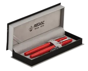 Комплект ручок Regal перо + ролер в футлярі P червоний (R285205.P.RF)