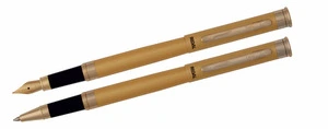 Комплект ручок Regal перо + кулькова ручка в подарунковому футлярі L золото (R68001.L.BF)