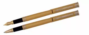 Комплект ручок Regal перо + кулькова ручка в подарунковому футлярі L золото (R68001.L.BF)