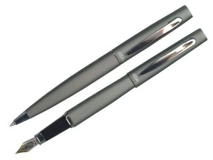 Комплект ручок Regal перо + кулькова ручка в футлярі L графіт (R80408.L.BF)