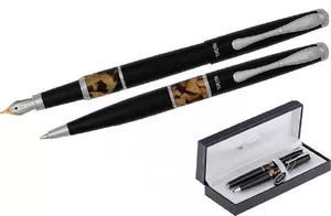 Комплект ручок Regal перо + кулькова ручка в футлярі L чорний (R82718.L.BF)