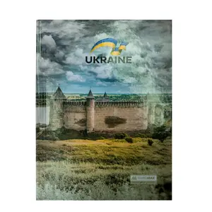Зошит офісний Buromax UKRAINE А5 96арк. клітинка тверда палітурка коричневий (BM.24511101-25)