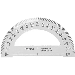 Транспортир KOH-I-NOOR 180 гр.х100 см. пластик прозорий (746168)