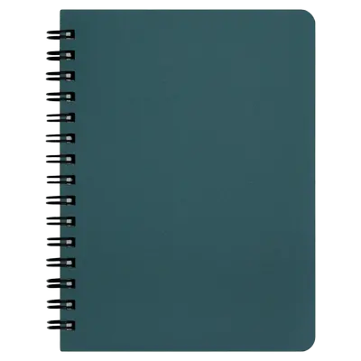 Блокнот Buromax "OFFICE" А6 96 арк. клітинка пластикова політурка зелений (BM.24651150-04)