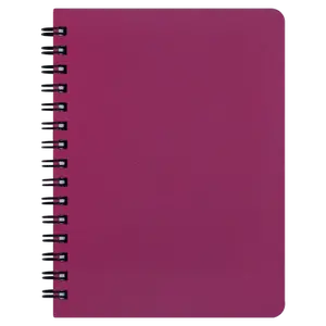 Блокнот Buromax "OFFICE" А6 96 арк. клітинка пластикова політурка червоний (BM.24651150-05)