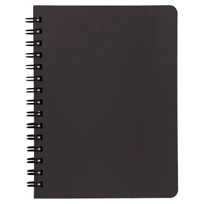 Блокнот Buromax "OFFICE" А6 96 арк. клітинка пластикова політурка чорний (BM.24651150-19)