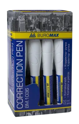 Коректор-ручка Buromax з металевим наконечником 10 мл. (BM.1036)