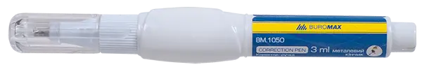 Коректор-ручка Buromax JOBMAX з металевим клапаном 3 мл. (BM.1050)