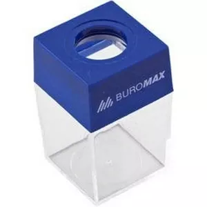 Підставка для скріпок Buromax синя квадратна пластик  з магнітом (BM.5085)