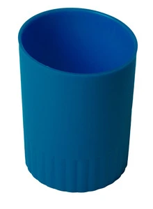 Стакан для ручок Buromax JOBMAX синя кругла пластик (BM.6351-02)