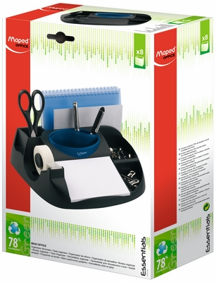 Підставка-органайзер Maped ESSENTIALS GREEN Maxi чорно- синя квадратна пластик (MP.575100). Фото 3