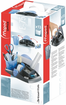 Підставка-органайзер Maped ESSENTIALS DESK чорно- синя квадратна пластик (MP.751212)
