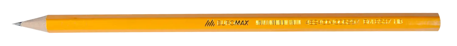 Олівець чорнографітний Buromax 1500 Art жовтий дерев'яний шестигранний HB без гумки (BM.8537)