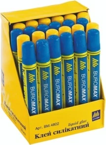 Клей силікатний Buromax 50 г силікат з губкою (BM.4802)