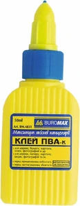 Клей канцелярський Buromax 50 г PVA ковпачок-дозатор (BM.4831)