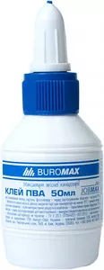 Клей канцелярський Buromax JOBMAX 50 г PVA ковпачок-дозатор (BM.4851)