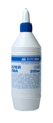Клей канцелярський Buromax JOBMAX 200 г PVA ковпачок-дозатор (BM.4853)
