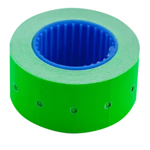 Цінник прямокутний Buromax 22х12мм 6м 500шт зовнішня намотка зелений (BM.282101-04)