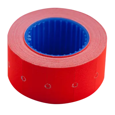 Цінник прямокутний Buromax 22х12мм 6м 500шт зовнішня намотка червоний (BM.282101-05)