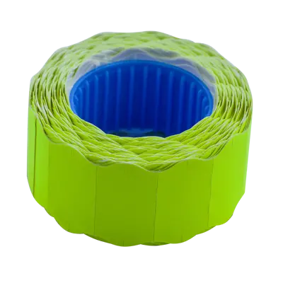 Цінник фігурний Buromax 22х12мм 500шт 6м зовнішня намотка жовтий (BM.282201-08)