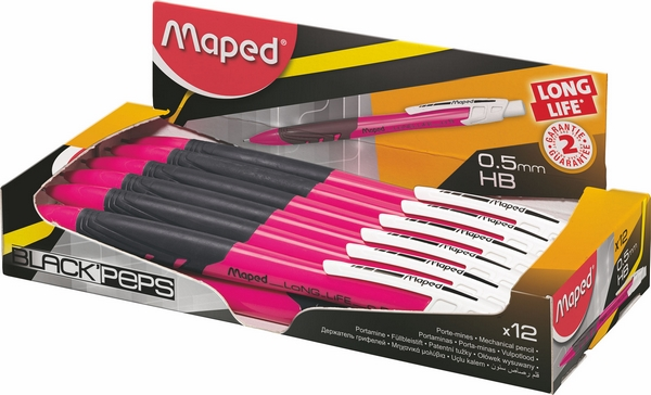 Олівець механічний BLACK PEPS Long Life 0.5мм, з гумкою, рожевий **