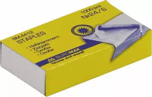 Скоби Buromax ЛЮКС № 24/6 метал 1000шт. (BM.4412)