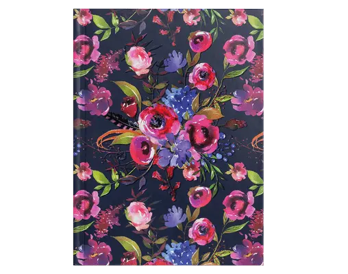 Блокнот FLORA А6 64арк. клітинка тверда палітурка синій (BM.24614102-03)