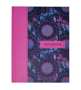 Блокнот ETHNO А6 64арк. клітинка тверда палітурка малиновий (BM.24614104-29)