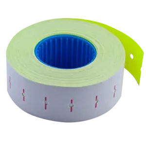 Цінник прямокутний Buromax 22х12мм 12м 1000шт внутрішня намотка жовтий (BM.281101-08)