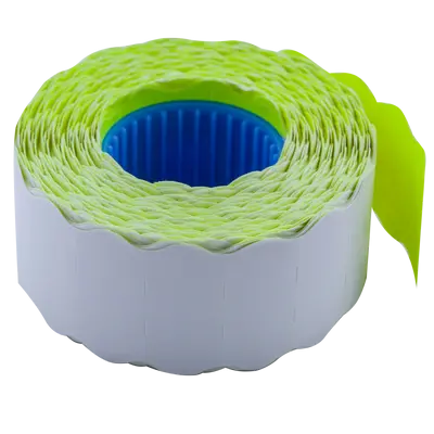 Цінник фігурний Buromax 26х16мм 12м 1000шт внутрішня намотка жовтий (BM.281202-08)