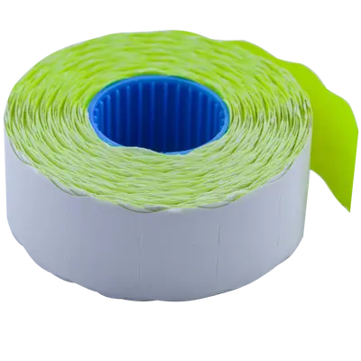 Цінник фігурний Buromax 26х16мм 16м 1000шт внутрішня намотка жовтий (BM.281203-08)
