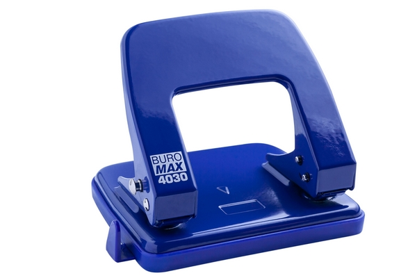 Діркопробивач Buromax металевий 8 см 25арк синій (BM.4030-02)