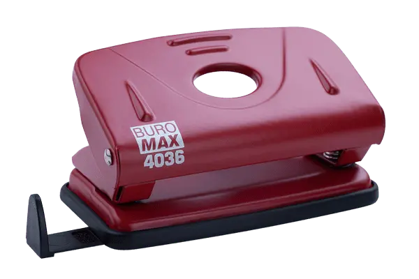 Діркопробивач Buromax металевий до 10арк червоний (BM.4036-05)