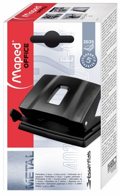Діркопробивач Maped металевий на 2 отвори ESSENTIALS METAL 10/12л  чорний (MP.401111)