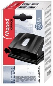 Діркопробивач Maped металевий на 2 отвори ESSENTIALS METAL 10/12л  чорний (MP.401111)