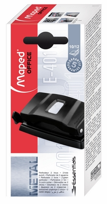 Діркопробивач Maped металевий на 2 отвори ESSENTIALS METAL 20/25л чорний (MP.402411) металевий на 2 отв. ESSENTIALS METAL, 20/25л., чорний